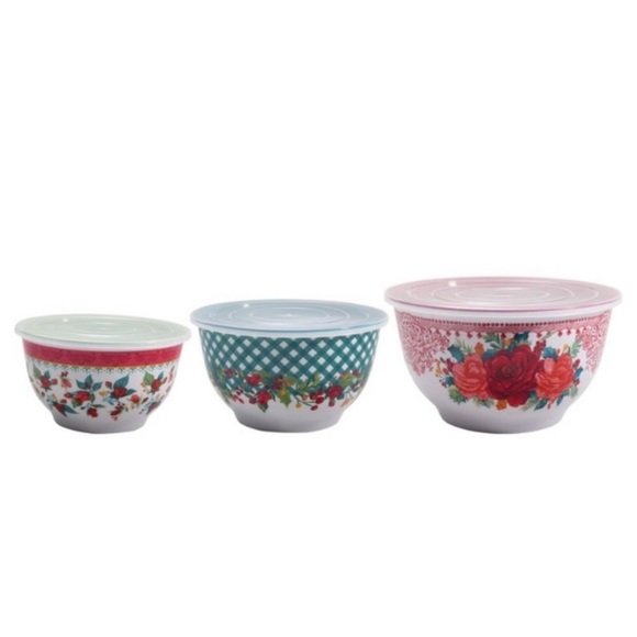 The Pioneer Woman Cheerful Rose 6 piece Bowl set - Picture 3 of 5